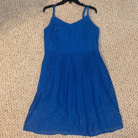 Kensie Strappy A Line Blue Dress Size L - Picture 1 of 6